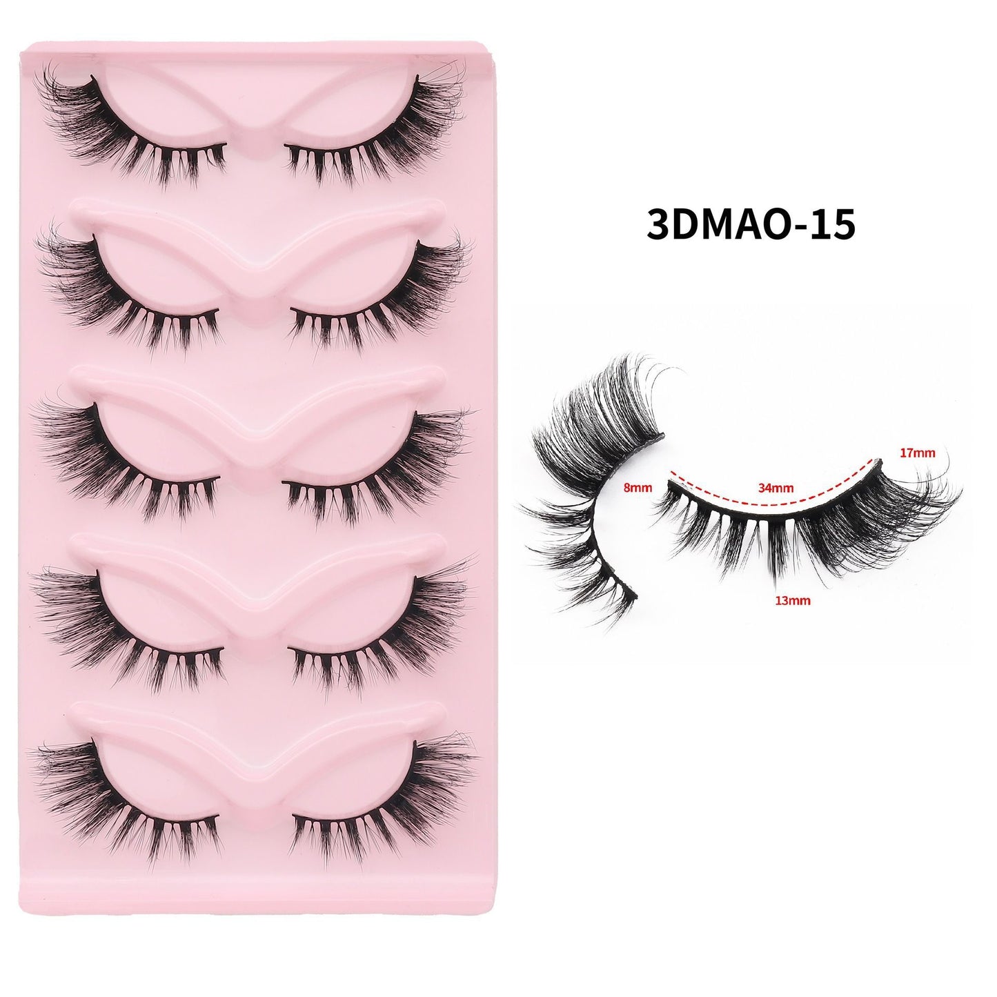 European and American style, cat-eye fox style, oblique false eyelashes, thick and natural style, one-piece black stem eyelashes