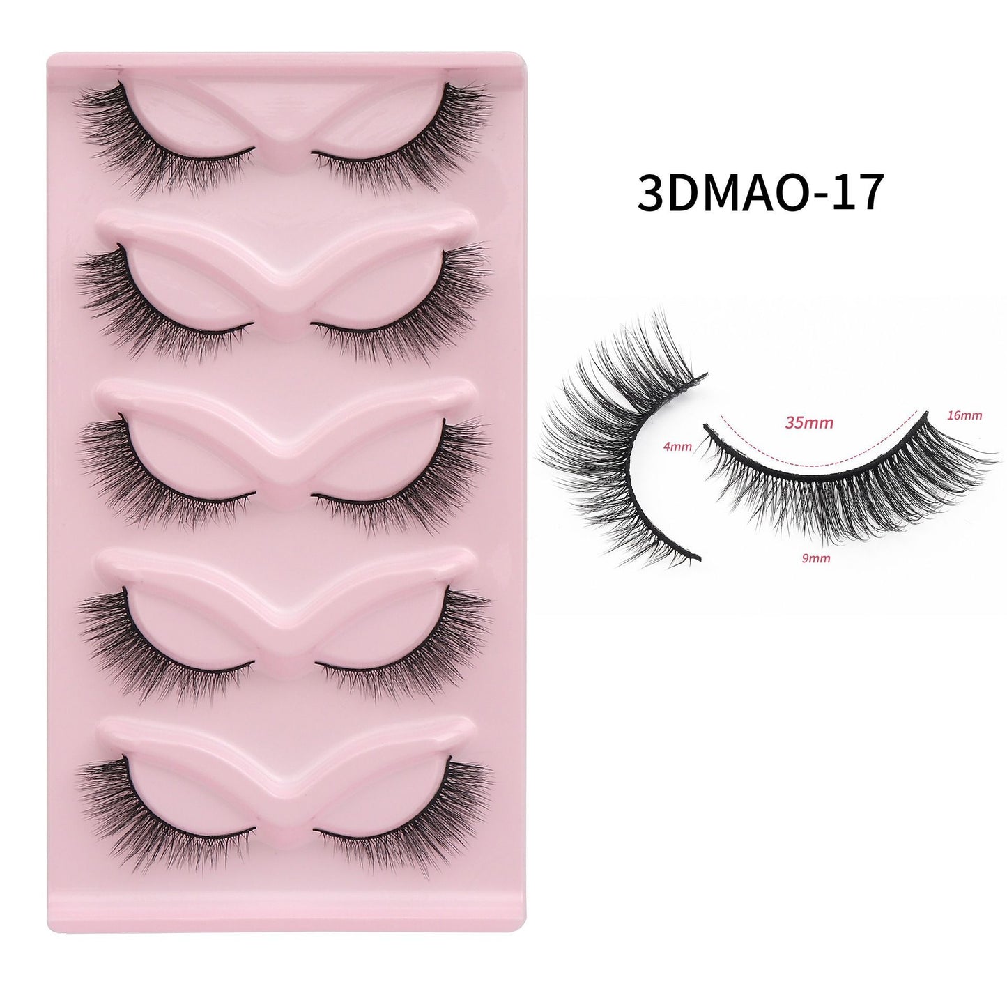 European and American style, cat-eye fox style, oblique false eyelashes, thick and natural style, one-piece black stem eyelashes