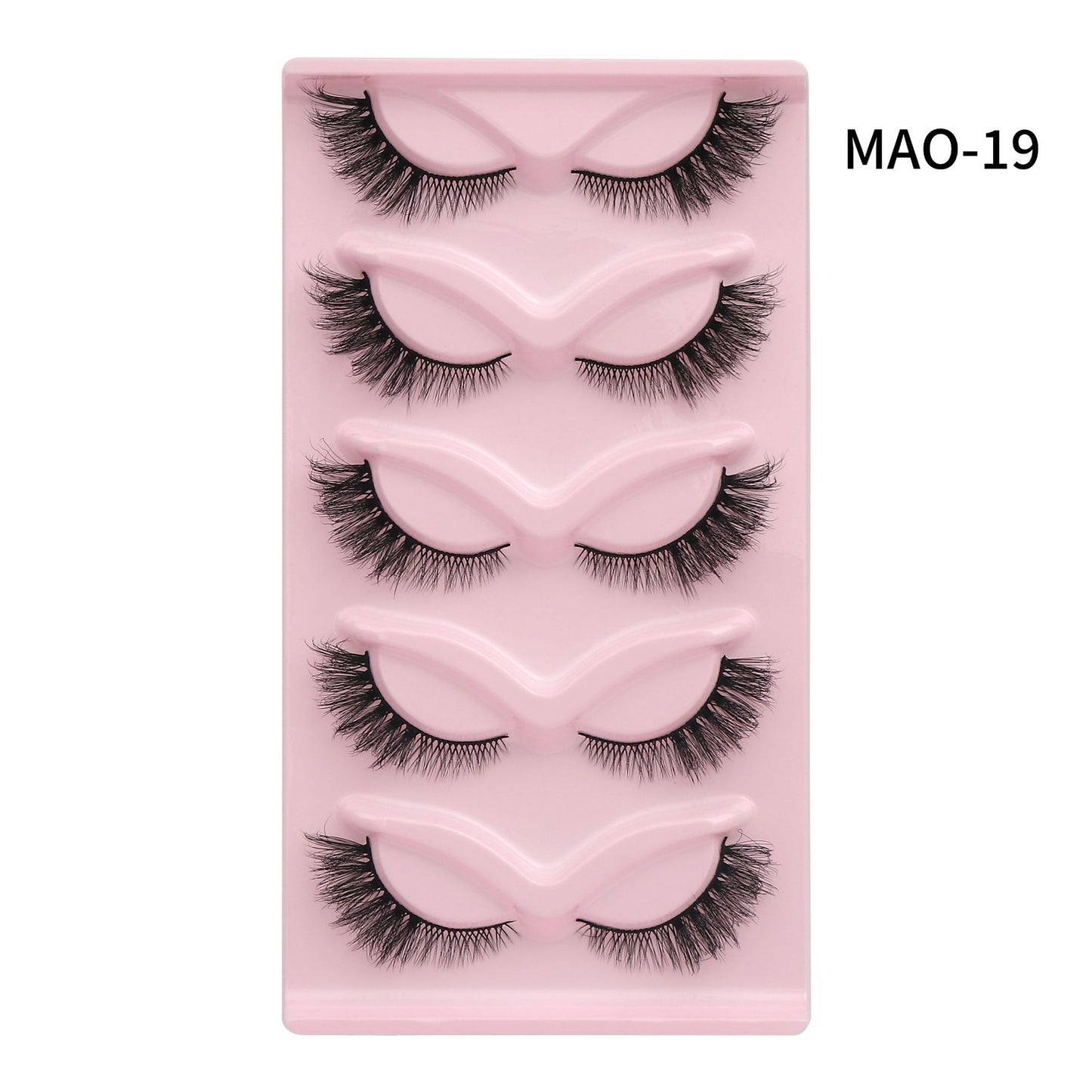 European and American style, cat-eye fox style, oblique false eyelashes, thick and natural style, one-piece black stem eyelashes