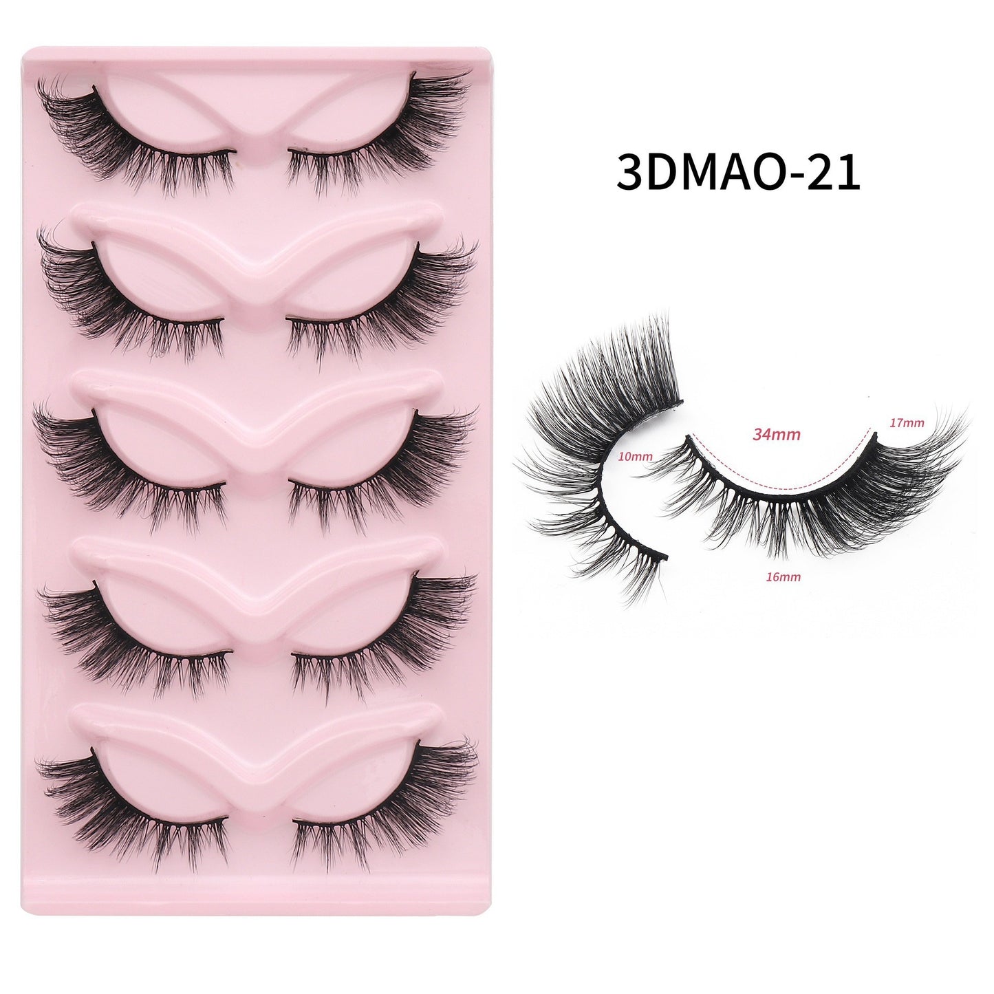 European and American style, cat-eye fox style, oblique false eyelashes, thick and natural style, one-piece black stem eyelashes