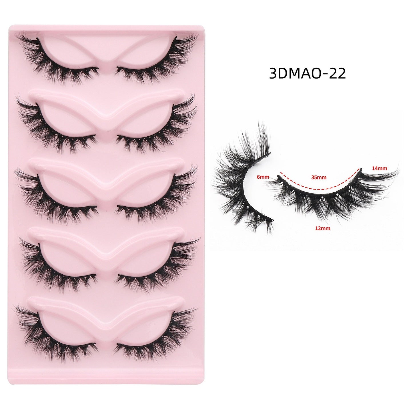 European and American style, cat-eye fox style, oblique false eyelashes, thick and natural style, one-piece black stem eyelashes