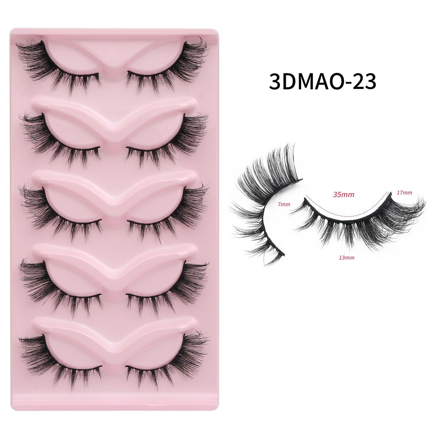 European and American style, cat-eye fox style, oblique false eyelashes, thick and natural style, one-piece black stem eyelashes