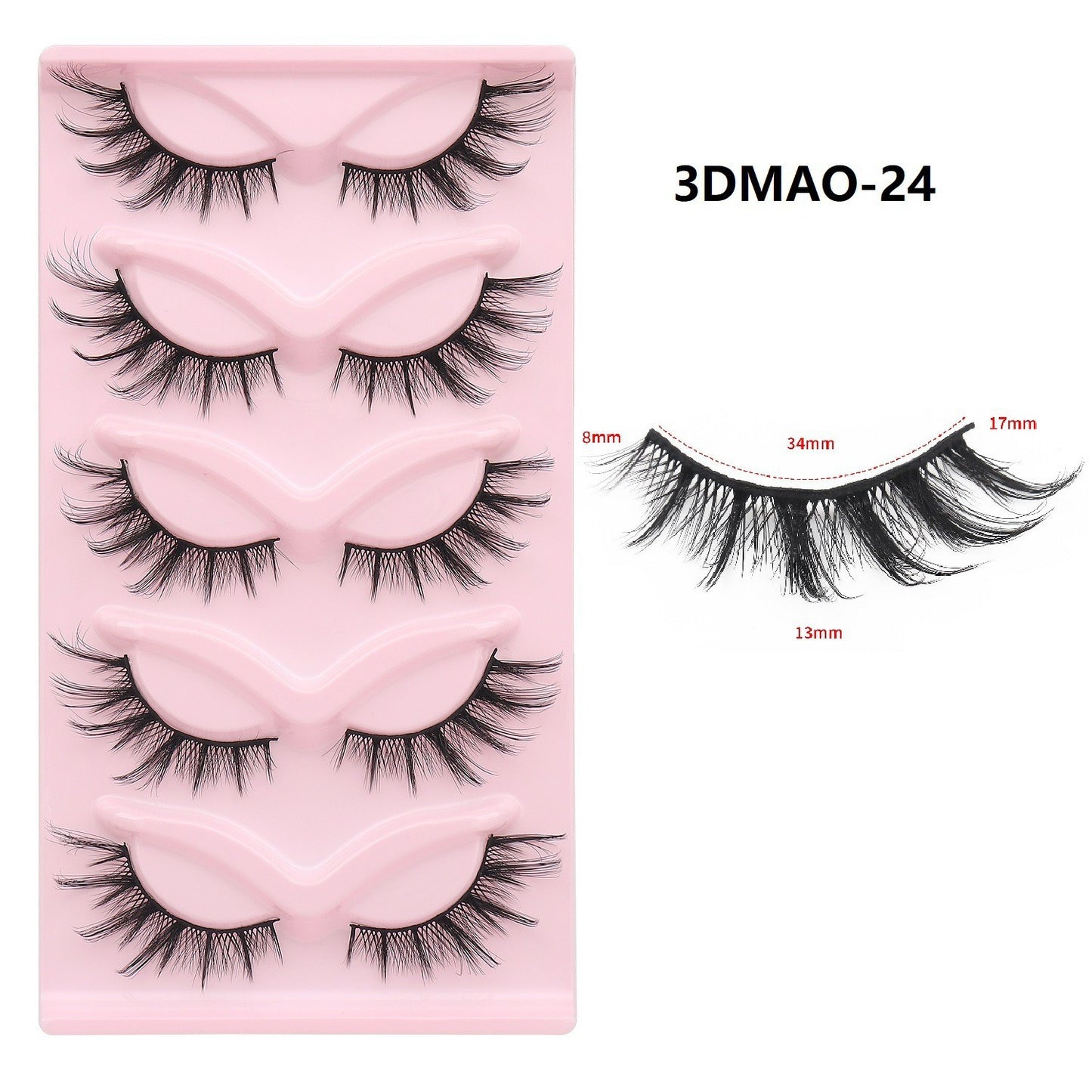 European and American style, cat-eye fox style, oblique false eyelashes, thick and natural style, one-piece black stem eyelashes