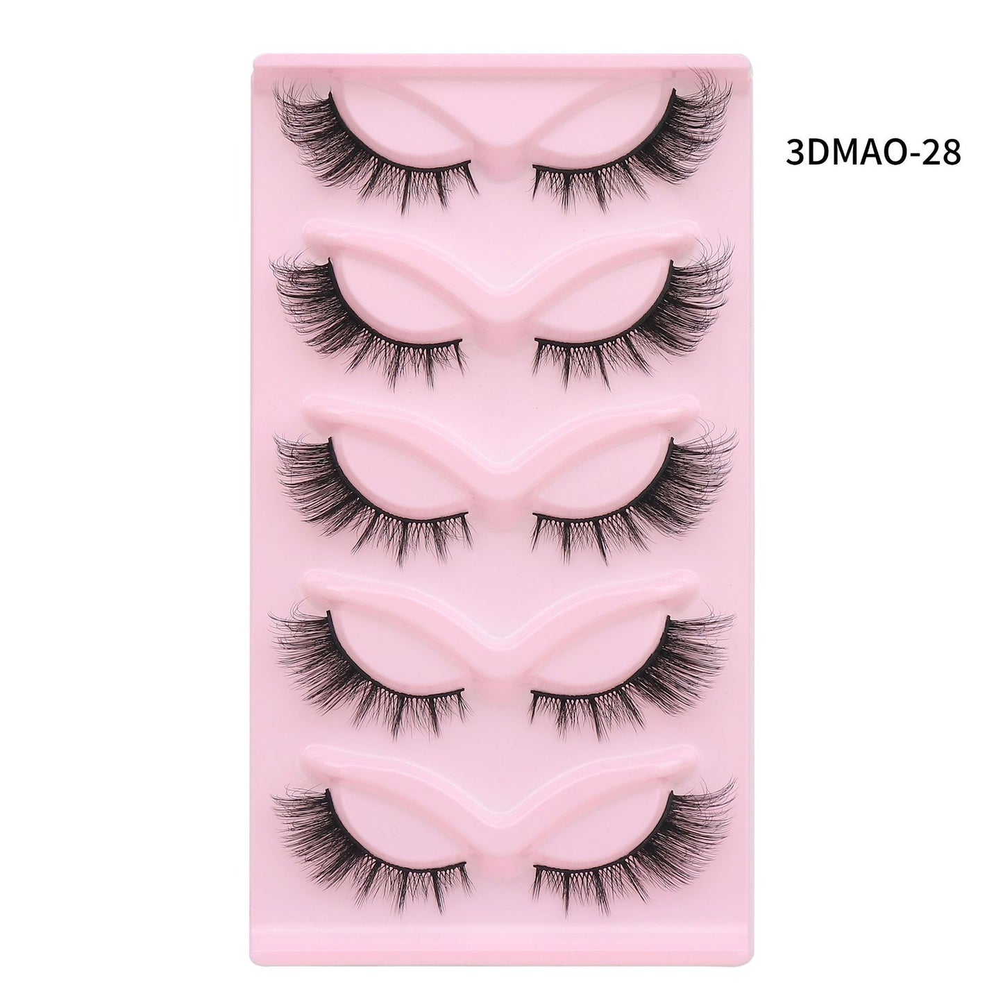 European and American style, cat-eye fox style, oblique false eyelashes, thick and natural style, one-piece black stem eyelashes