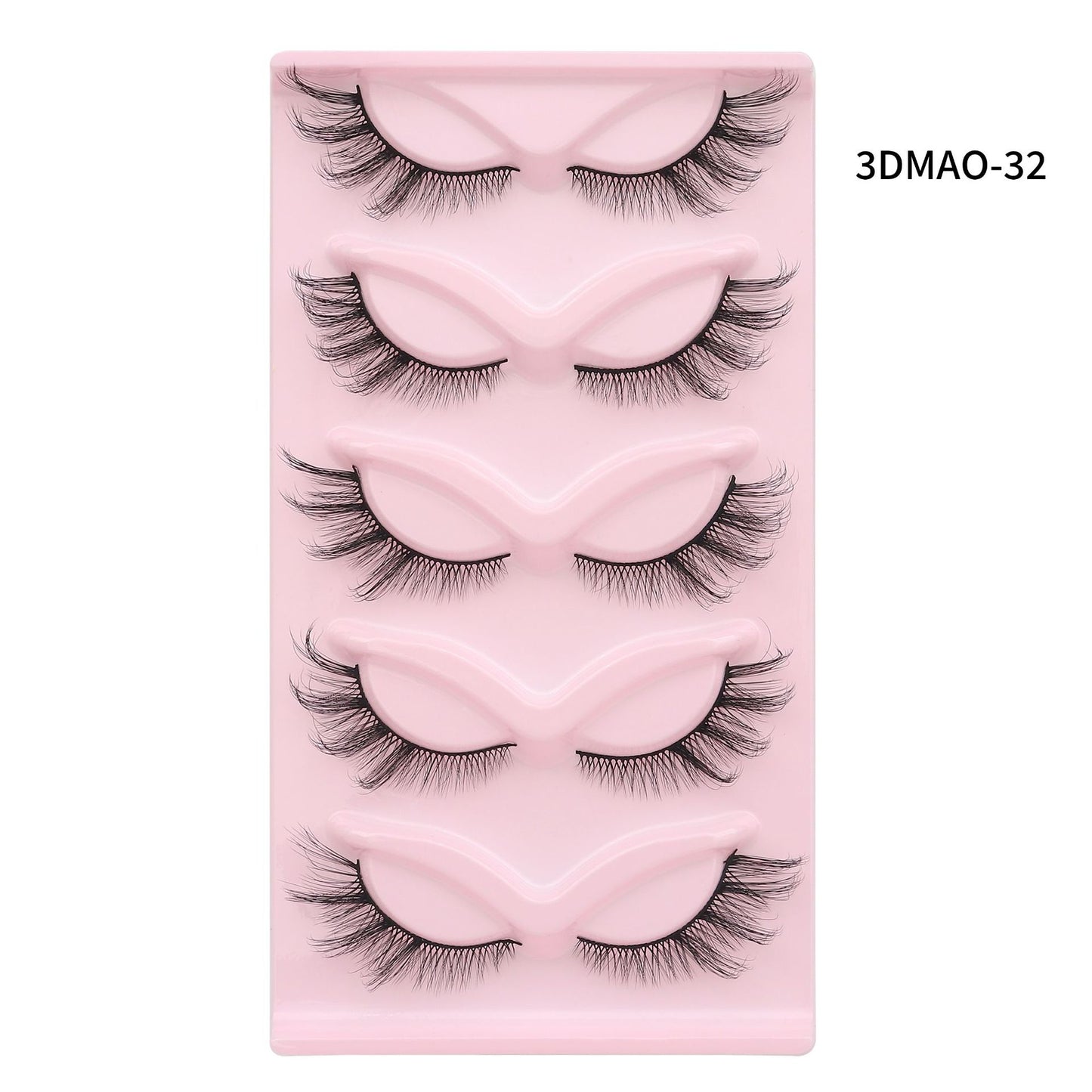 European and American style, cat-eye fox style, oblique false eyelashes, thick and natural style, one-piece black stem eyelashes