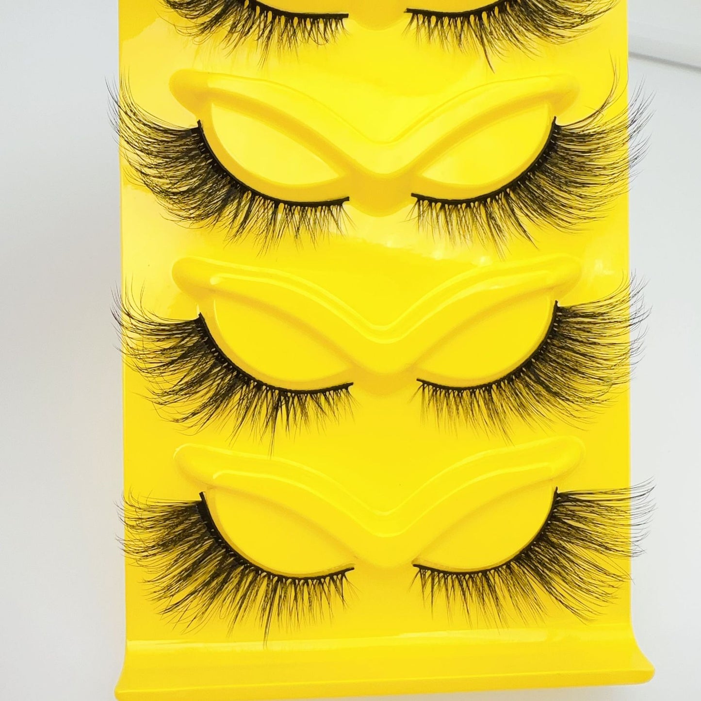 Fox-style slanted false eyelashes 5 pairs 3D thick exaggerated curling multi-layer one-piece eyelashes