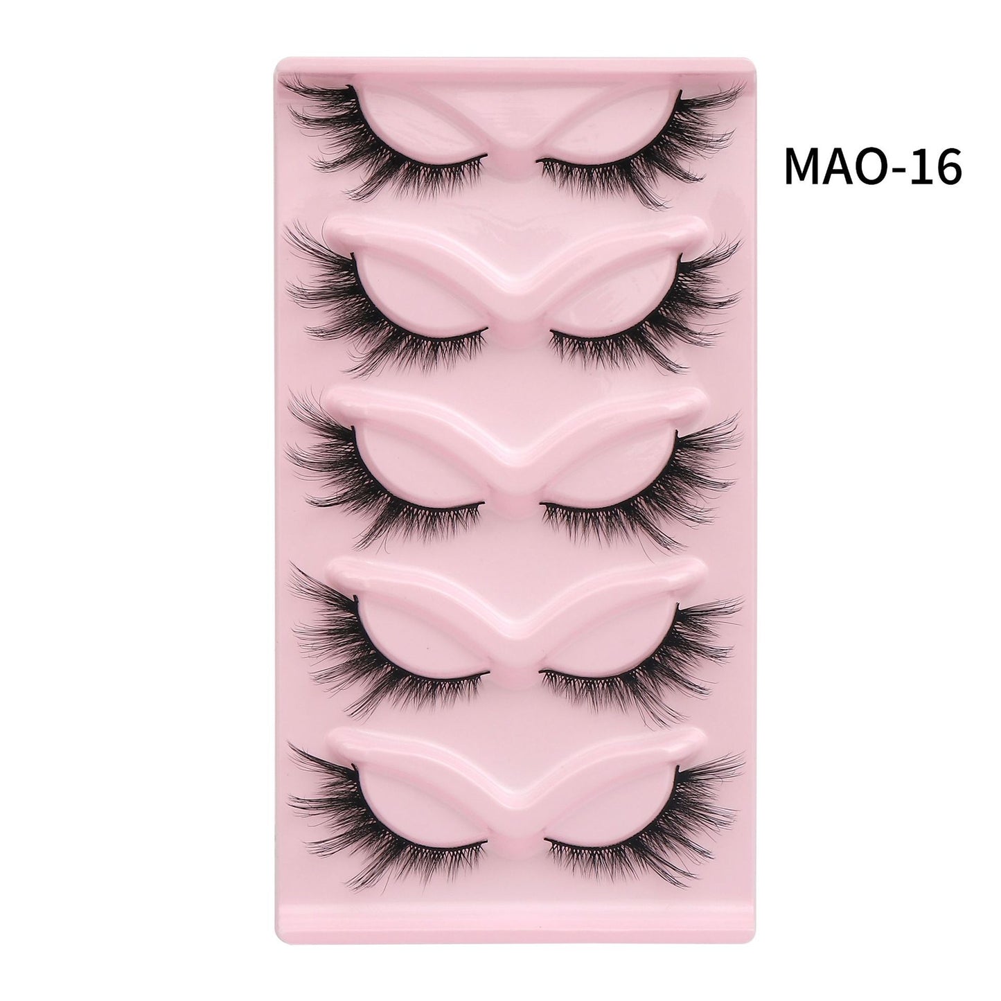 European and American style, cat-eye fox style, oblique false eyelashes, thick and natural style, one-piece black stem eyelashes