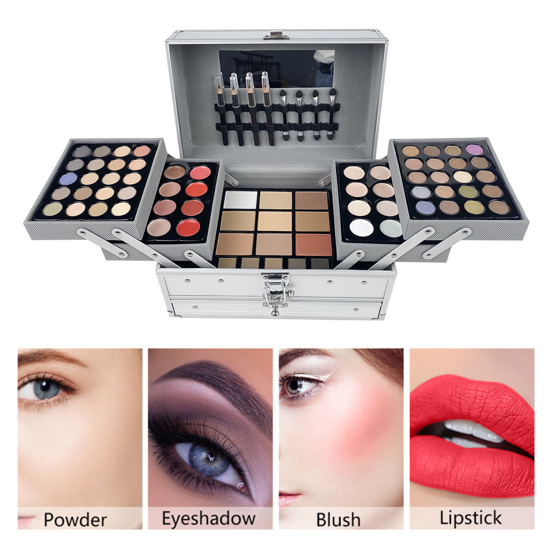 Wholesale cosmetics set makeup set eyeshadow palette set lip jelly lip pencil blush combination makeup set