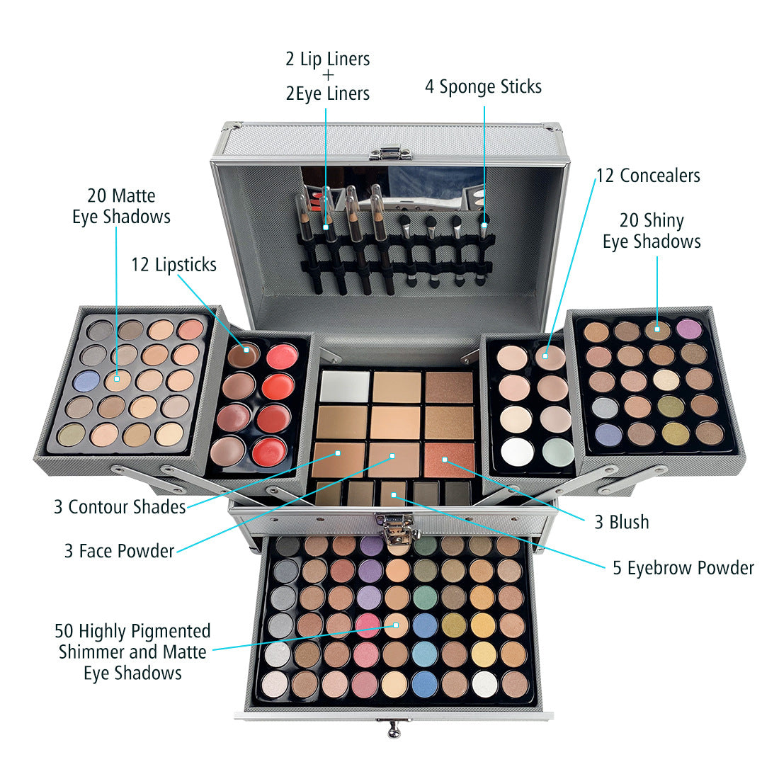 Wholesale cosmetics set makeup set eyeshadow palette set lip jelly lip pencil blush combination makeup set